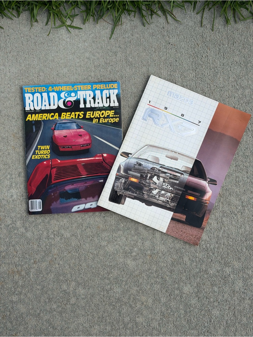 RX-7 1987 Brochure - 2pcs vintage car magazines